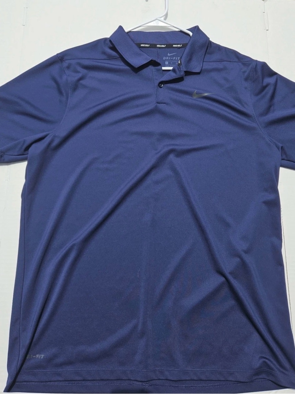 Nike Golf Dri-FIT Polo Shirt Men's XL Blue Short Sleeve Athletic Golf Swoosh